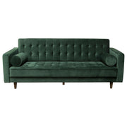 Juniper Tufted Sofa in Hunter Green Velvet with (2) Bolster Pillows by Diamond Sofa - R&R Furniture Gallery (Fountain Valley, CA)