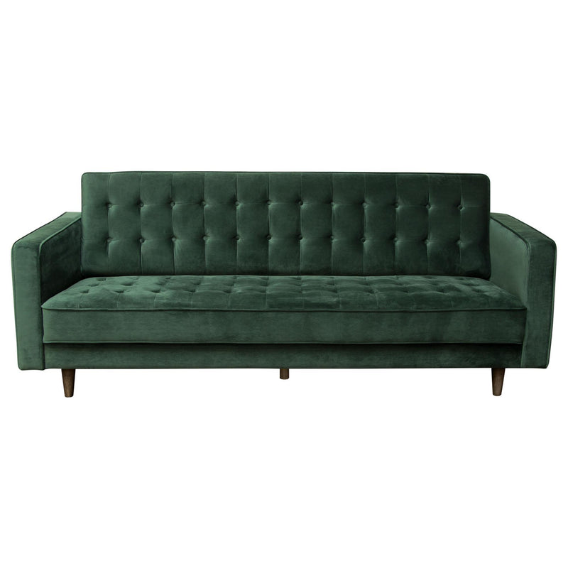 Juniper Tufted Sofa in Hunter Green Velvet with (2) Bolster Pillows by Diamond Sofa - R&R Furniture Gallery (Fountain Valley, CA)
