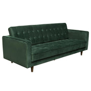 Juniper Tufted Sofa in Hunter Green Velvet with (2) Bolster Pillows by Diamond Sofa - R&R Furniture Gallery (Fountain Valley, CA)