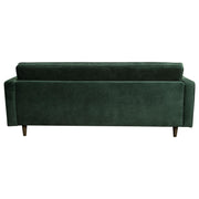 Juniper Tufted Sofa in Hunter Green Velvet with (2) Bolster Pillows by Diamond Sofa - R&R Furniture Gallery (Fountain Valley, CA)