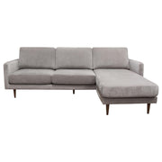 Kelsey Reversible Chaise Sectional in Grey Fabric by Diamond Sofa - R&R Furniture Gallery (Fountain Valley, CA)