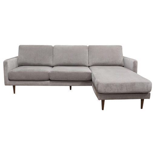 Kelsey Reversible Chaise Sectional in Grey Fabric by Diamond Sofa - R&R Furniture Gallery (Fountain Valley, CA)