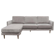 Kelsey Reversible Chaise Sectional in Grey Fabric by Diamond Sofa - R&R Furniture Gallery (Fountain Valley, CA)