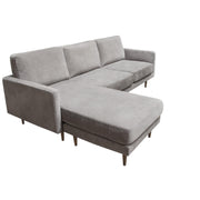 Kelsey Reversible Chaise Sectional in Grey Fabric by Diamond Sofa - R&R Furniture Gallery (Fountain Valley, CA)