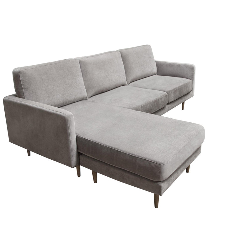 Kelsey Reversible Chaise Sectional in Grey Fabric by Diamond Sofa - R&R Furniture Gallery (Fountain Valley, CA)