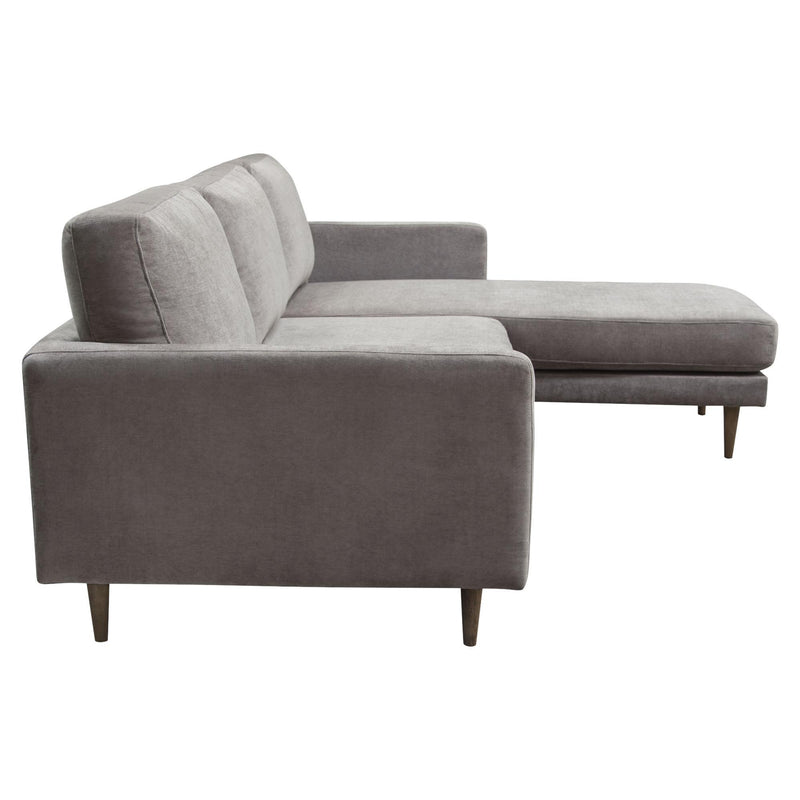 Kelsey Reversible Chaise Sectional in Grey Fabric by Diamond Sofa - R&R Furniture Gallery (Fountain Valley, CA)