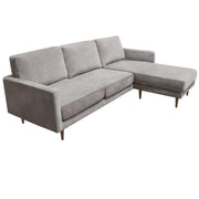 Kelsey Reversible Chaise Sectional in Grey Fabric by Diamond Sofa - R&R Furniture Gallery (Fountain Valley, CA)