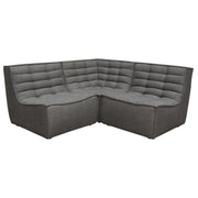 Marshall 3PC Corner Modular Sectional w/ Scooped Seat in Grey Fabric by Diamond Sofa - R&R Furniture Gallery (Fountain Valley, CA)