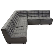 Marshall 5PC Corner Modular Sectional w/ Scooped Seat in Grey Fabric by Diamond Sofa - R&R Furniture Gallery (Fountain Valley, CA)