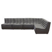 Marshall 5PC Corner Modular Sectional w/ Scooped Seat in Grey Fabric by Diamond Sofa - R&R Furniture Gallery (Fountain Valley, CA)