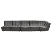 Marshall 5PC Corner Modular Sectional w/ Scooped Seat in Grey Fabric by Diamond Sofa - R&R Furniture Gallery (Fountain Valley, CA)