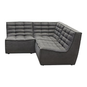 Marshall 5PC Corner Modular Sectional w/ Scooped Seat in Grey Fabric by Diamond Sofa - R&R Furniture Gallery (Fountain Valley, CA)