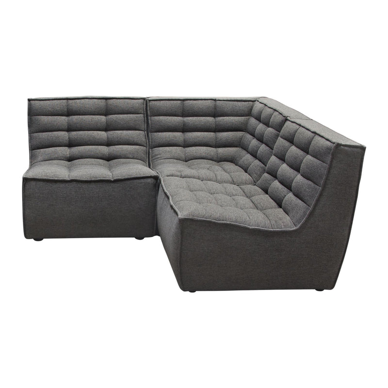 Marshall 5PC Corner Modular Sectional w/ Scooped Seat in Grey Fabric by Diamond Sofa - R&R Furniture Gallery (Fountain Valley, CA)