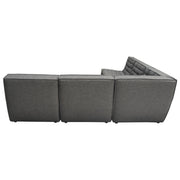 Marshall 5PC Corner Modular Sectional w/ Scooped Seat in Grey Fabric by Diamond Sofa - R&R Furniture Gallery (Fountain Valley, CA)