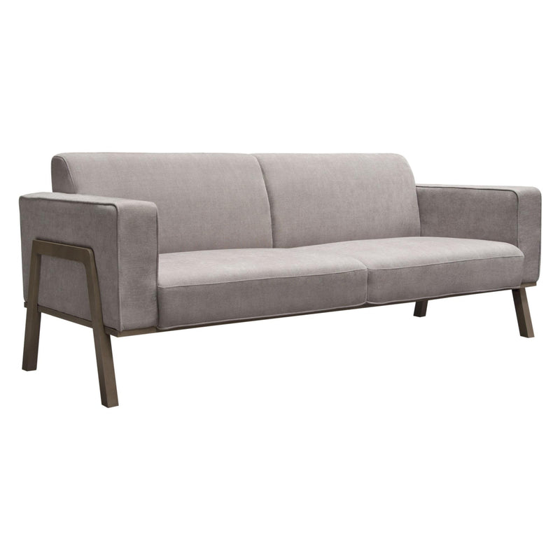 Blair Sofa in Grey Fabric with Curved Wood Leg Detail by Diamond Sofa - R&R Furniture Gallery (Fountain Valley, CA)