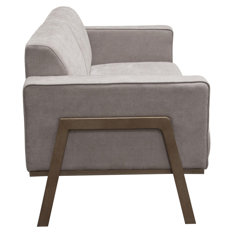Blair Sofa in Grey Fabric with Curved Wood Leg Detail by Diamond Sofa - R&R Furniture Gallery (Fountain Valley, CA)