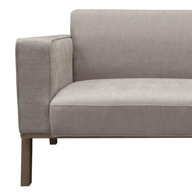 Blair Sofa in Grey Fabric with Curved Wood Leg Detail by Diamond Sofa - R&R Furniture Gallery (Fountain Valley, CA)