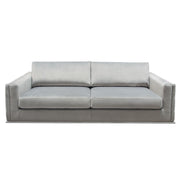 Envy Sofa in Platinum Grey Velvet with Tufted Outside Detail and Silver Metal Trim by Diamond Sofa - R&R Furniture Gallery (Fountain Valley, CA)