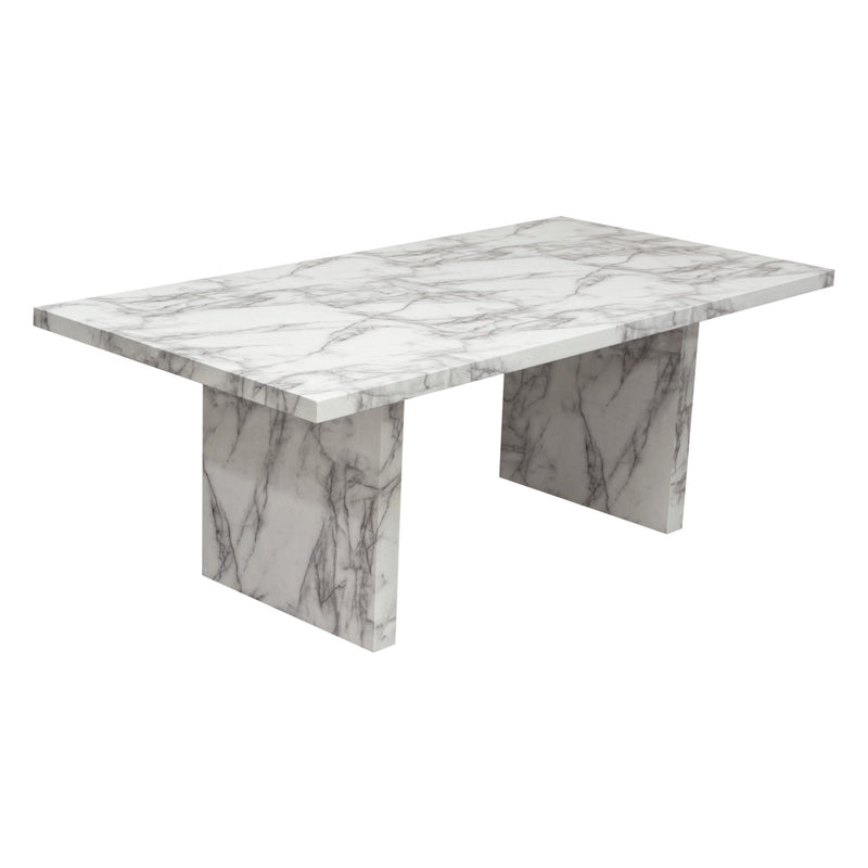 Icon Faux Marble Rectangular Dining Table by Diamond Sofa - R&R Furniture Gallery (Fountain Valley, CA)