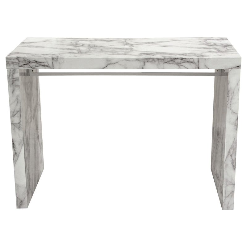 Icon Faux Marble Waterfall Bar Height Table by Diamond Sofa - R&R Furniture Gallery (Fountain Valley, CA)