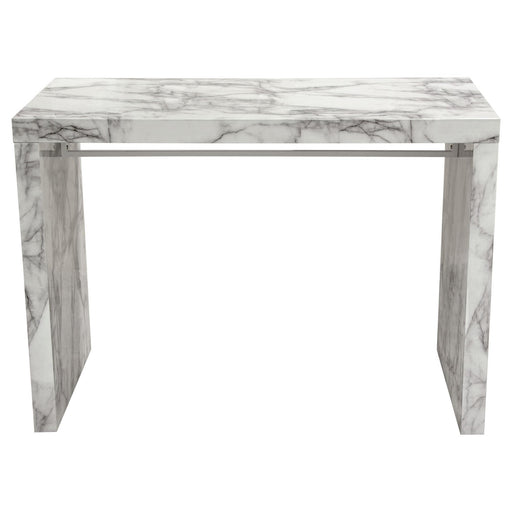 Icon Faux Marble Waterfall Bar Height Table by Diamond Sofa - R&R Furniture Gallery (Fountain Valley, CA)