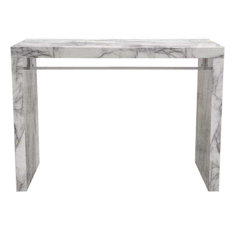 Icon Faux Marble Waterfall Bar Height Table by Diamond Sofa - R&R Furniture Gallery (Fountain Valley, CA)