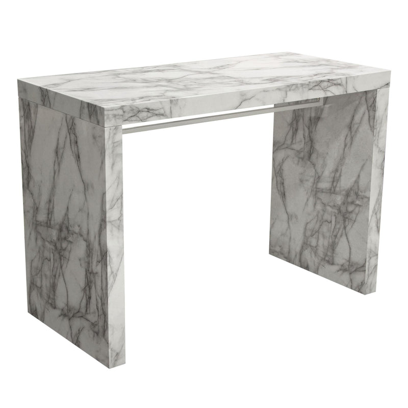 Icon Faux Marble Waterfall Bar Height Table by Diamond Sofa - R&R Furniture Gallery (Fountain Valley, CA)
