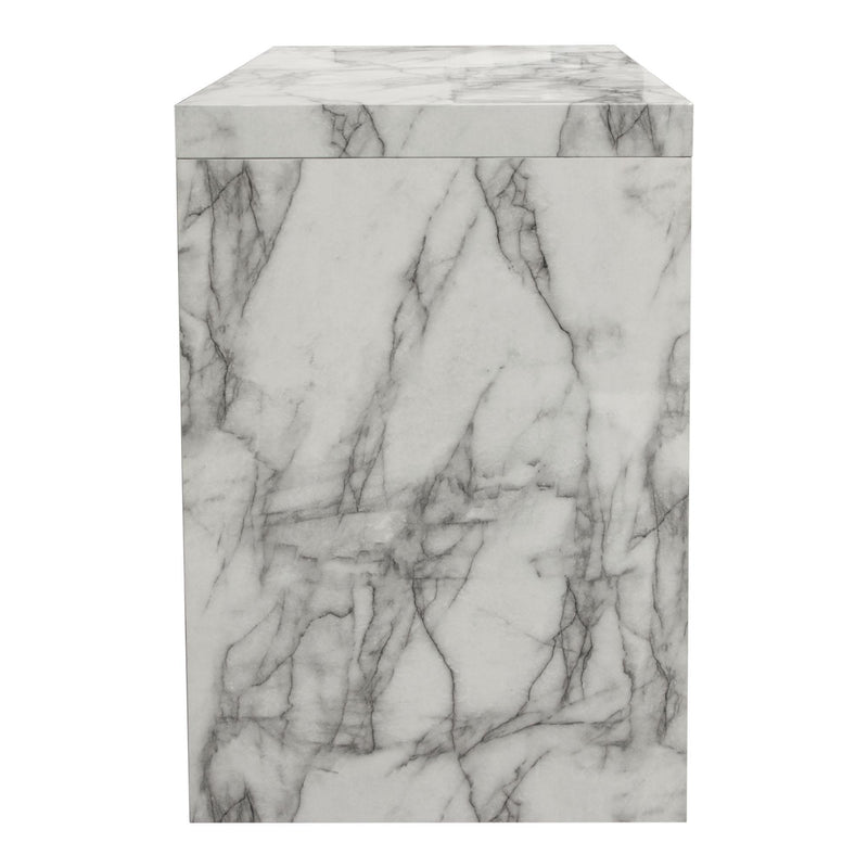 Icon Faux Marble Waterfall Bar Height Table by Diamond Sofa - R&R Furniture Gallery (Fountain Valley, CA)