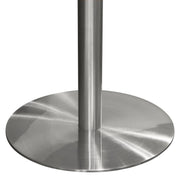 Stella 36" Round Bar Height Table w/ Faux Marble Top and Brushed Silver Metal Base by Diamond Sofa - R&R Furniture Gallery (Fountain Valley, CA)