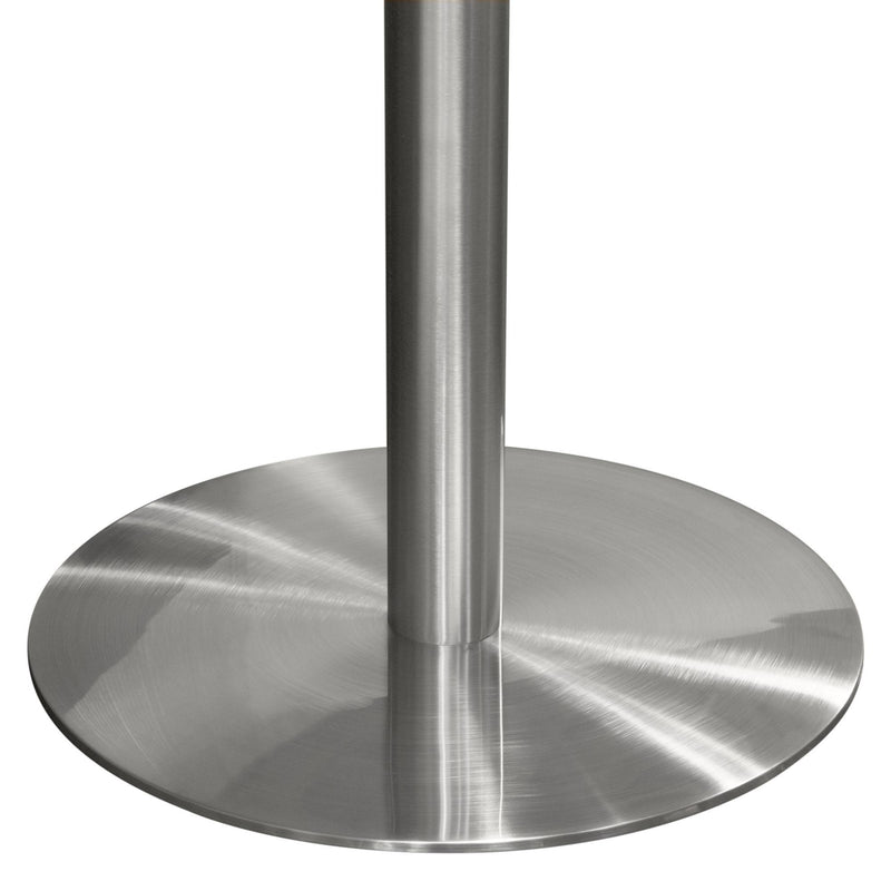Stella 36" Round Bar Height Table w/ Faux Marble Top and Brushed Silver Metal Base by Diamond Sofa - R&R Furniture Gallery (Fountain Valley, CA)