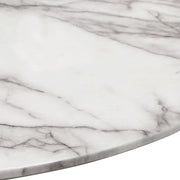 Stella 36" Round Bar Height Table w/ Faux Marble Top and Brushed Silver Metal Base by Diamond Sofa - R&R Furniture Gallery (Fountain Valley, CA)