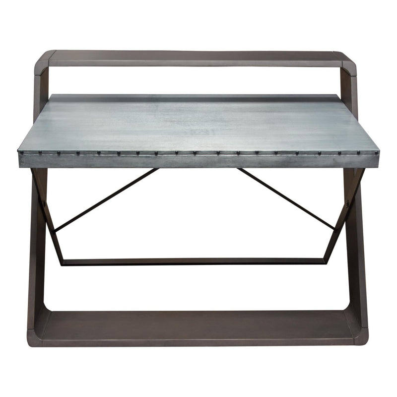 Barclay Zinc Top Writing Desk w/ Mango Wood & Iron Base by Diamond Sofa - R&R Furniture Gallery (Fountain Valley, CA)