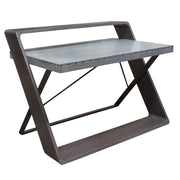 Barclay Zinc Top Writing Desk w/ Mango Wood & Iron Base by Diamond Sofa - R&R Furniture Gallery (Fountain Valley, CA)