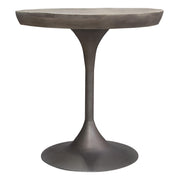 Beckham 30" Round Dining Table w/ Solid Mango Wood Top in Grey Finish w/ Gun Metal Base by Diamond Sofa - R&R Furniture Gallery (Fountain Valley, CA)