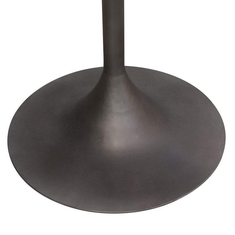 Beckham 30" Round Dining Table w/ Solid Mango Wood Top in Grey Finish w/ Gun Metal Base by Diamond Sofa - R&R Furniture Gallery (Fountain Valley, CA)