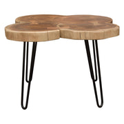 Joss Natural Acacia One of a Kind Live Edge Square Cocktail Table w/ Black Hairpin Legs by Diamond Sofa - R&R Furniture Gallery (Fountain Valley, CA)