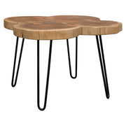 Joss Natural Acacia One of a Kind Live Edge Square Cocktail Table w/ Black Hairpin Legs by Diamond Sofa - R&R Furniture Gallery (Fountain Valley, CA)