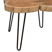 Joss Natural Acacia One of a Kind Live Edge Square Cocktail Table w/ Black Hairpin Legs by Diamond Sofa - R&R Furniture Gallery (Fountain Valley, CA)