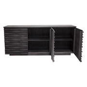 Bastille 69" 3-Door Solid Acacia Wood Sideboard in Smoke Grey Finish by Diamond Sofa - R&R Furniture Gallery (Fountain Valley, CA)