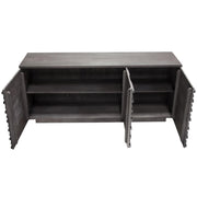 Bastille 69" 3-Door Solid Acacia Wood Sideboard in Smoke Grey Finish by Diamond Sofa - R&R Furniture Gallery (Fountain Valley, CA)