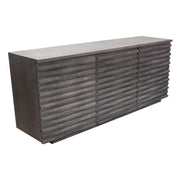 Bastille 69" 3-Door Solid Acacia Wood Sideboard in Smoke Grey Finish by Diamond Sofa - R&R Furniture Gallery (Fountain Valley, CA)
