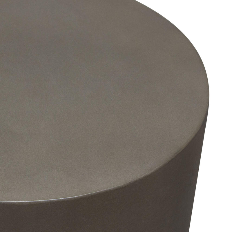 Montage Round Natural Cement End Table by Diamond Sofa - R&R Furniture Gallery (Fountain Valley, CA)