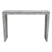 Mosaic Console Table w/ Bone Inlay in Linear Pattern by Diamond Sofa - R&R Furniture Gallery (Fountain Valley, CA)