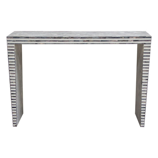 Mosaic Console Table w/ Bone Inlay in Linear Pattern by Diamond Sofa - R&R Furniture Gallery (Fountain Valley, CA)