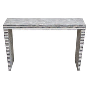 Mosaic Console Table w/ Bone Inlay in Linear Pattern by Diamond Sofa - R&R Furniture Gallery (Fountain Valley, CA)
