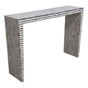 Mosaic Console Table w/ Bone Inlay in Linear Pattern by Diamond Sofa - R&R Furniture Gallery (Fountain Valley, CA)