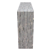 Mosaic Console Table w/ Bone Inlay in Linear Pattern by Diamond Sofa - R&R Furniture Gallery (Fountain Valley, CA)