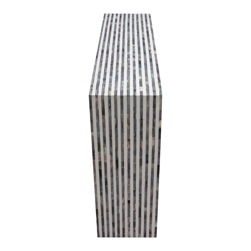 Mosaic Console Table w/ Bone Inlay in Linear Pattern by Diamond Sofa - R&R Furniture Gallery (Fountain Valley, CA)