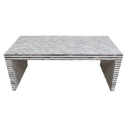 Mosaic Cocktail Table w/ Bone Inlay in Linear Pattern by Diamond Sofa - R&R Furniture Gallery (Fountain Valley, CA)