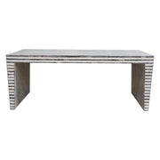 Mosaic Cocktail Table w/ Bone Inlay in Linear Pattern by Diamond Sofa - R&R Furniture Gallery (Fountain Valley, CA)